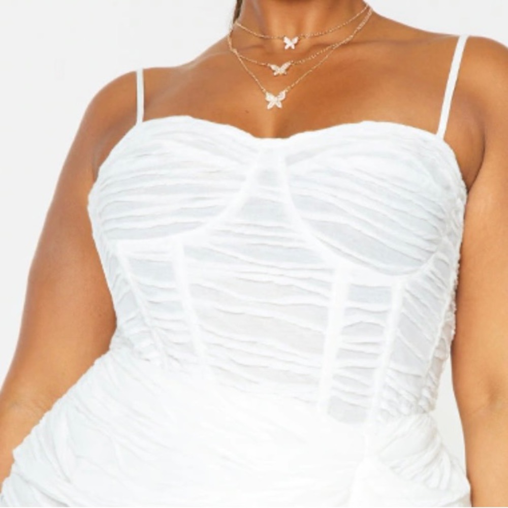 White corset top
